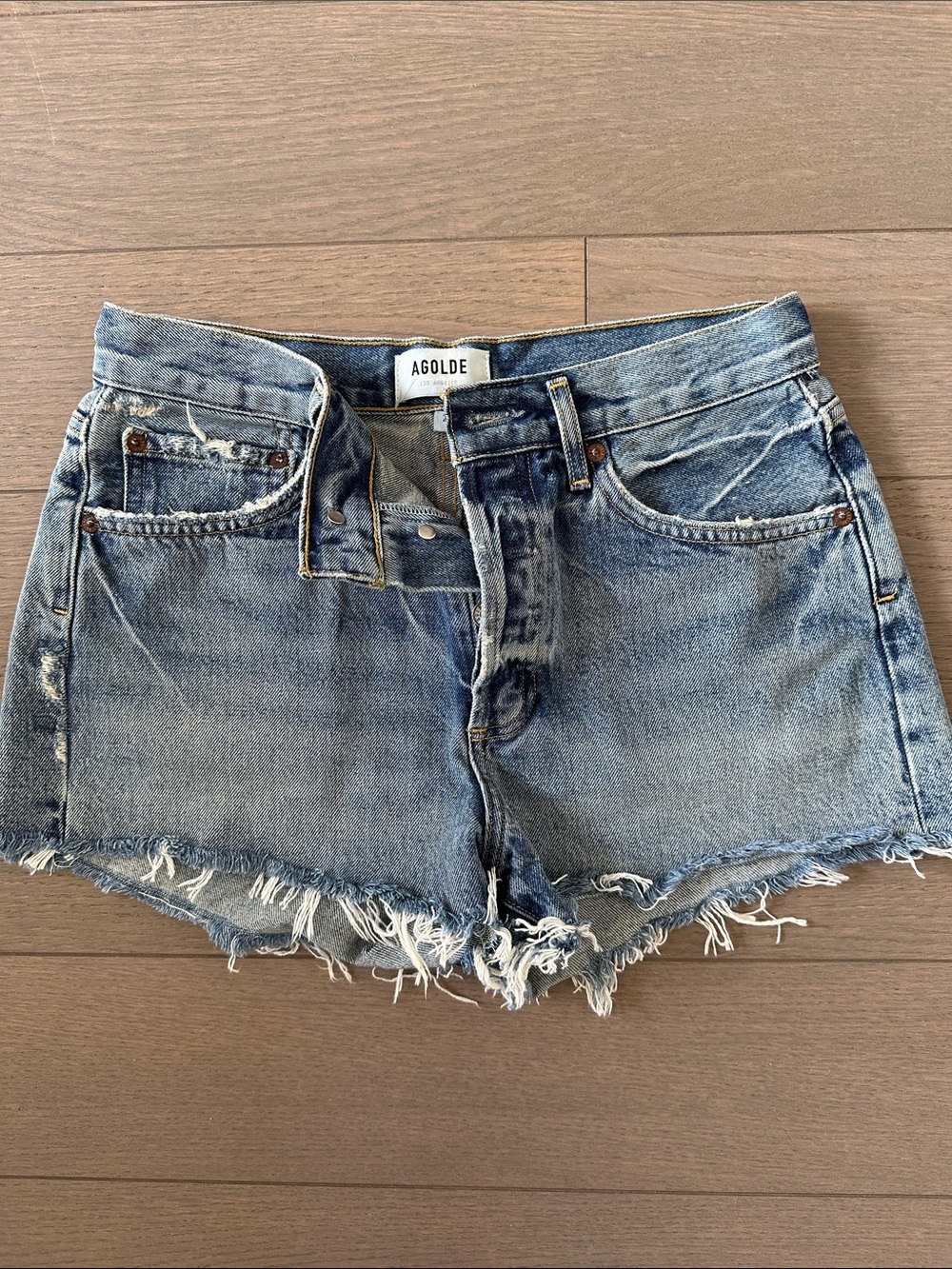 Agolde Parker Denim Cutoff Shorts